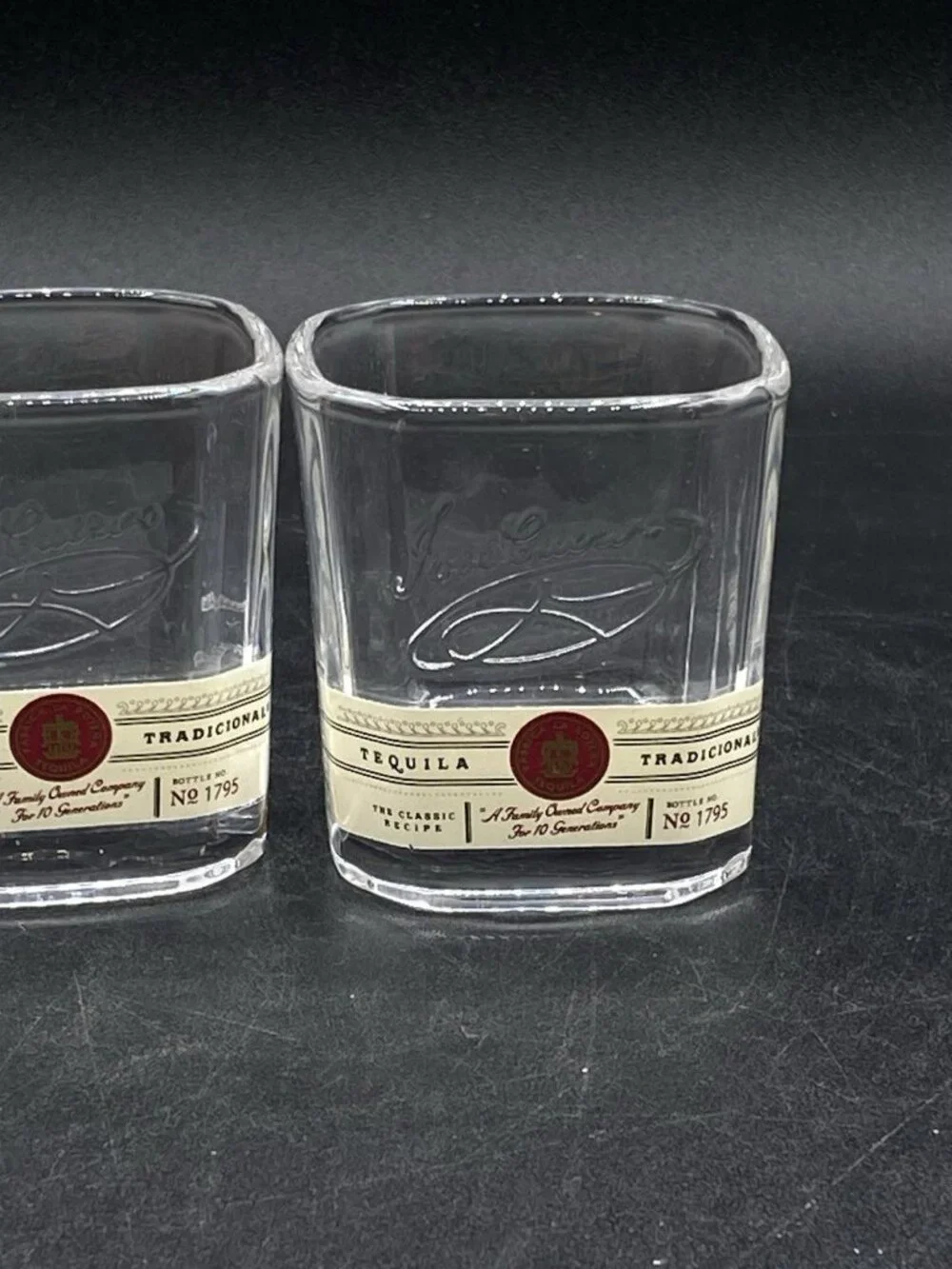 LOT 2 Jose Cuervo Tradicional Tequila Shot Glass no. 1975
